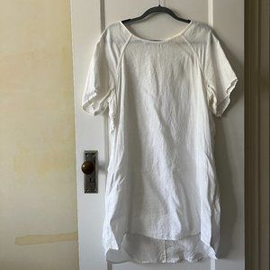 Joe Fresh Large White Linen Short Dress